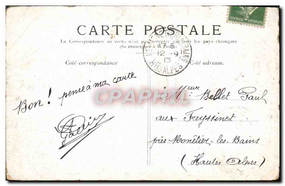 CPA Paris La Conciergerie — Rückseite