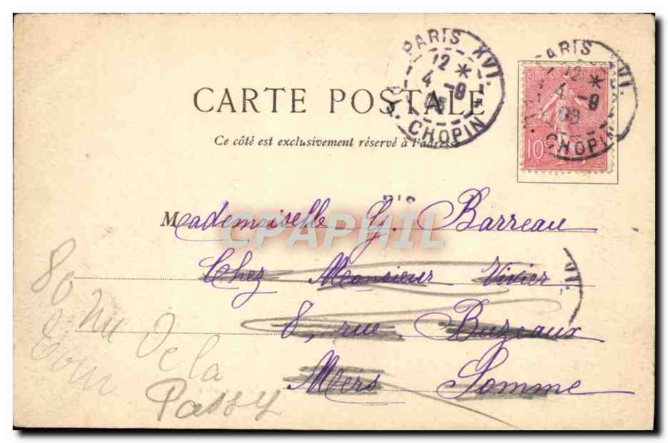 CPA Paris Bois De Boulogne La Passerelle des iles  — Verso