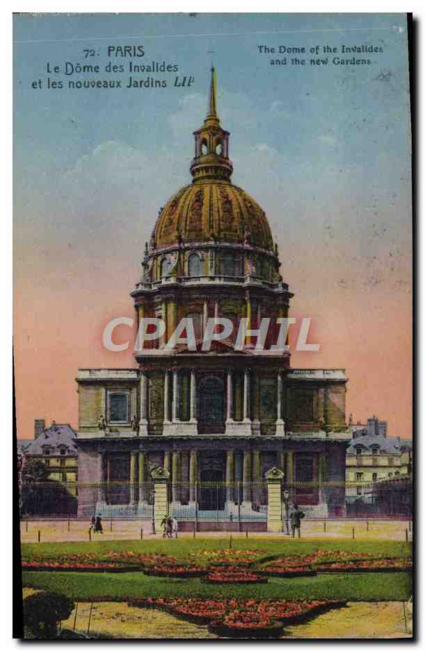 CPA Paris Le Dome Des Invalides et les Nouveaux Jardins 