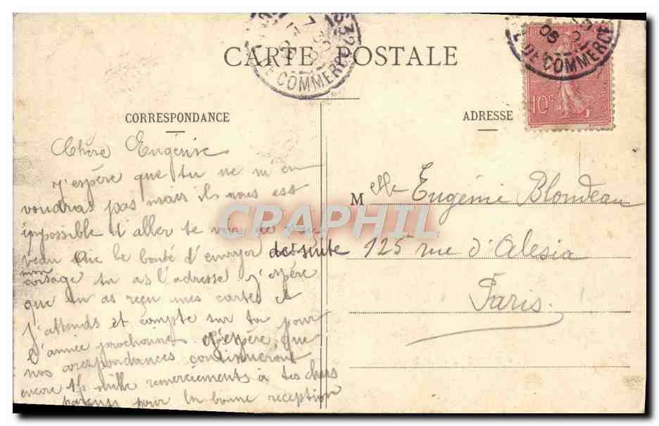 CPA Paris Le Pont de la Concorde La Chambre des Deputes — Rückseite