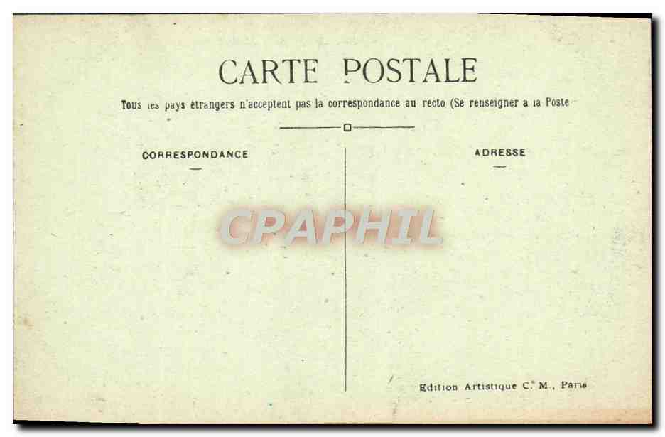 CPA Paris La Conciergerie Bateau Peniche  — Verso