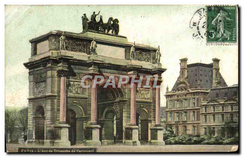 CPA Paris L'Arc de Triomphe de Carrousel