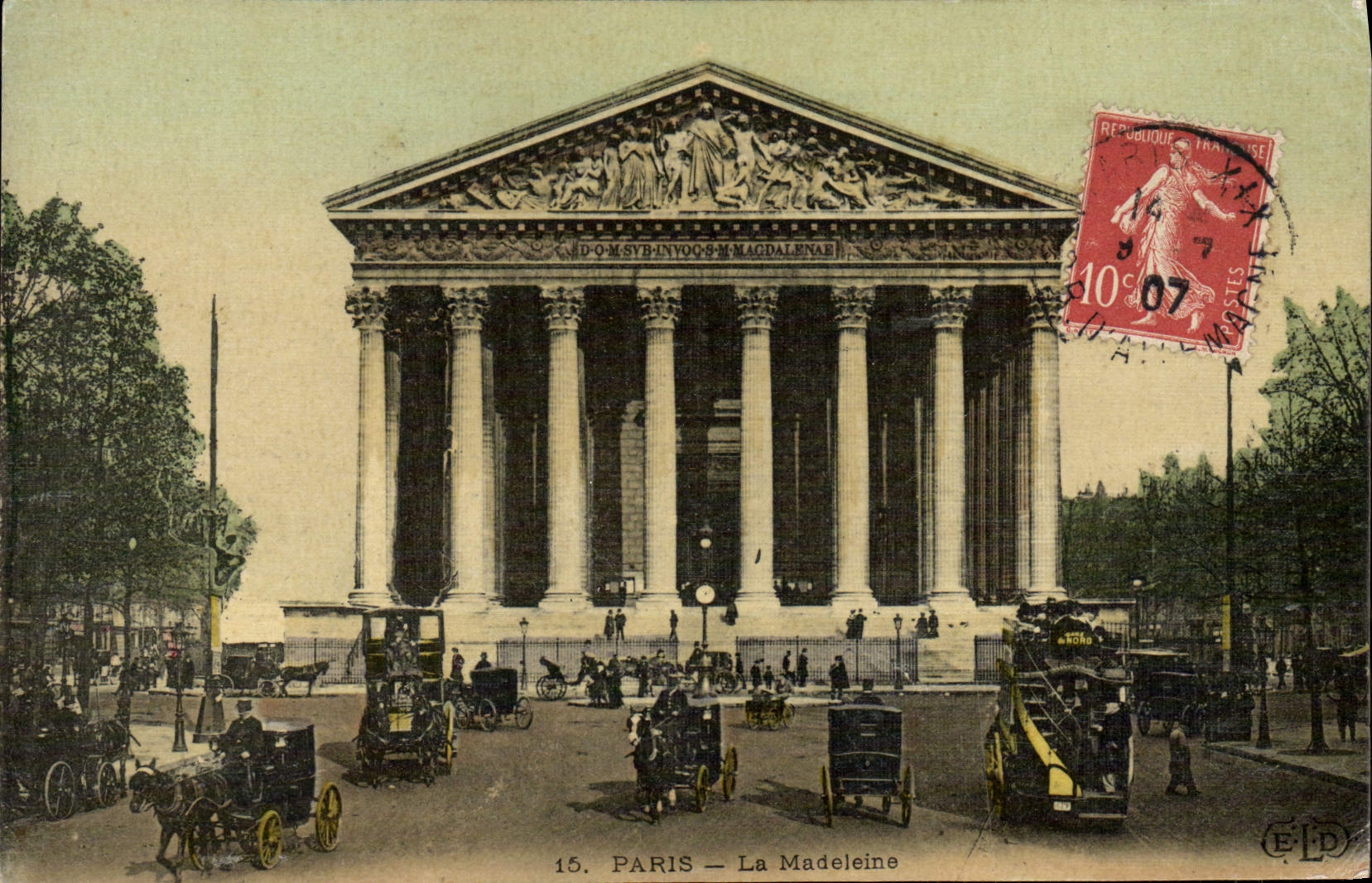 CPA Paris La Madeleine (carte toilee)