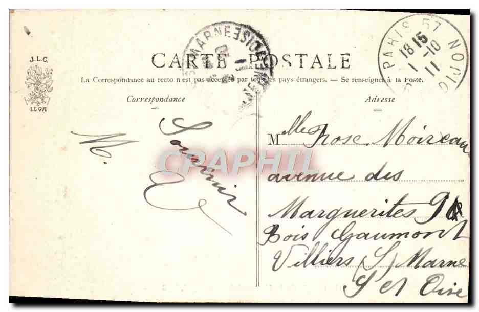 Paris — Église N.D. de la Nativité de Bercy — J.L.C. — Achterkant
