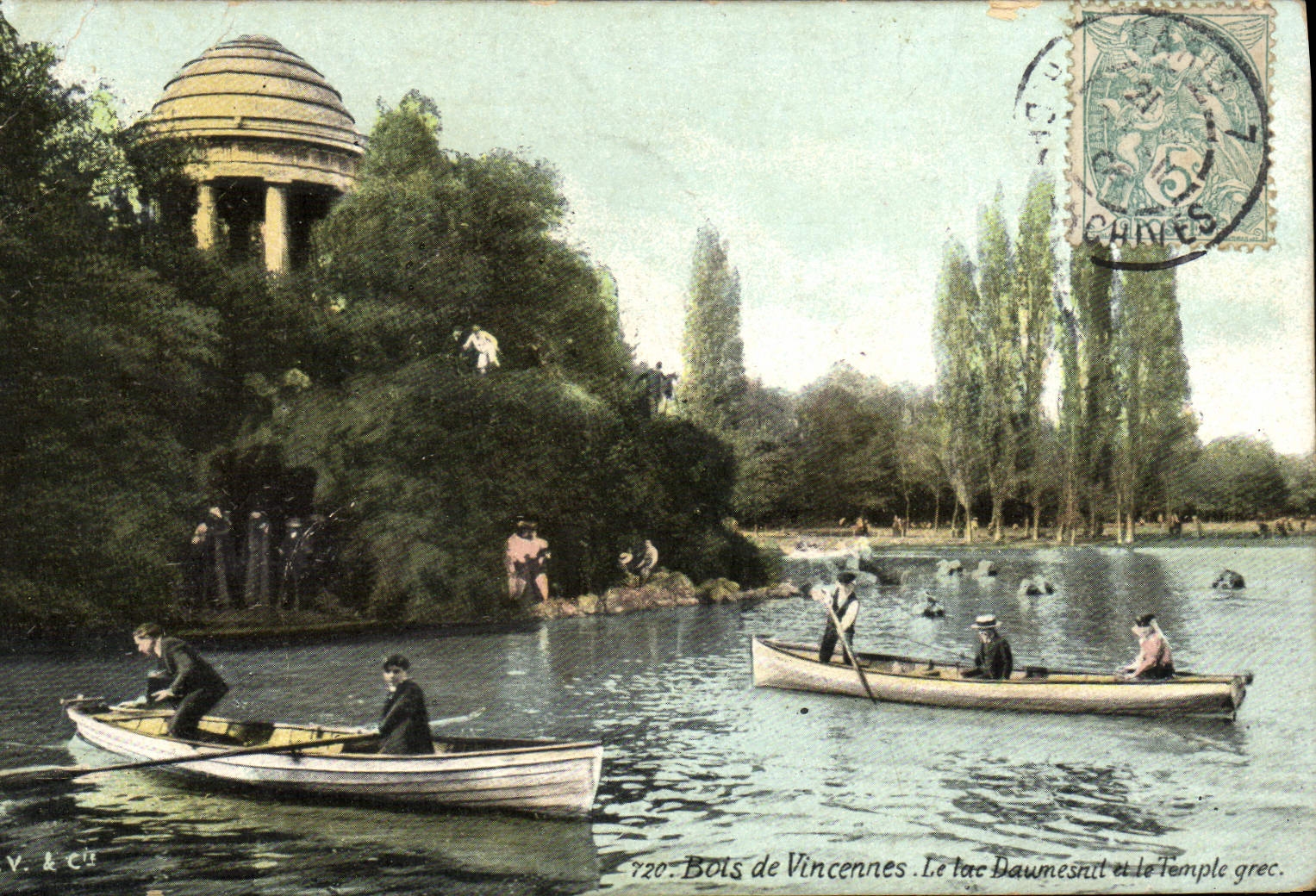CPA Paris Bois de Vincennes Le lac Daumesnil et le temple grec