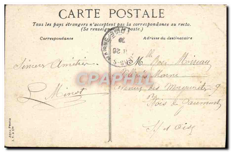 CPA Paris Bois de Vincennes Le lac Daumesnil et le temple grec — Verso