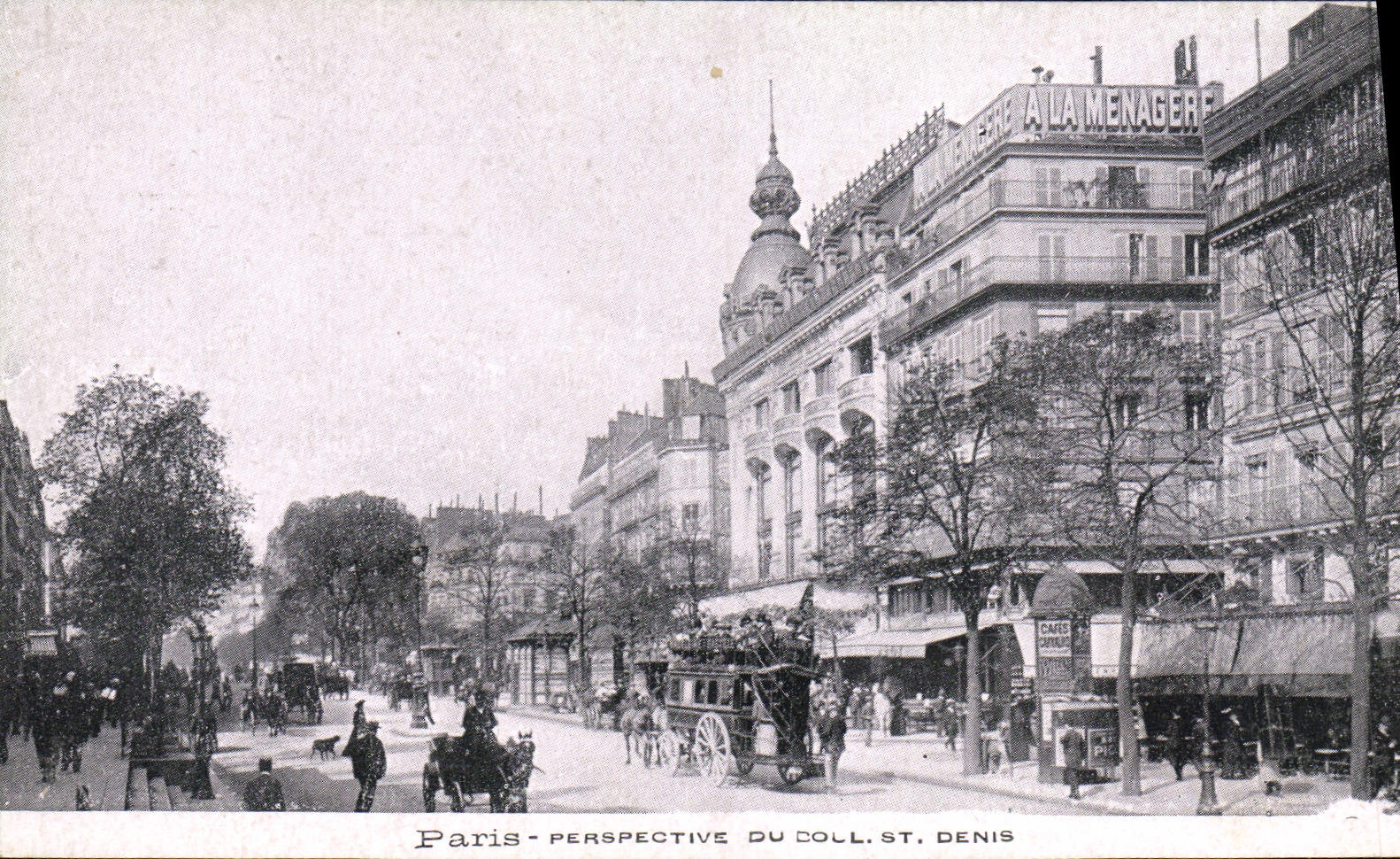 CPA Paris Perspective du boulevard St Denis 