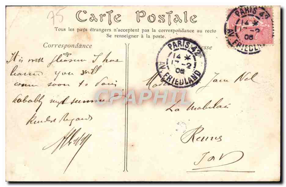 CPA Paris Le pont de la Concorde et la Chambre des Deputes Peniche Bateau  — Rückseite