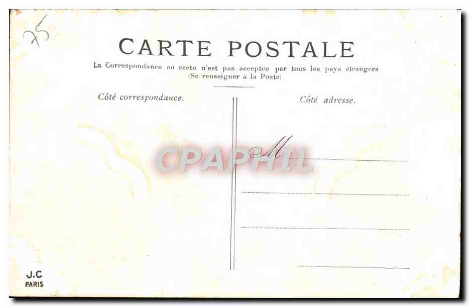 CPA Paris L'Arc de Triomphe des Tuileres — Rückseite