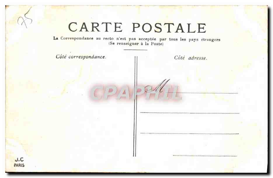 CPA Paris La Place de la Concorde — Rückseite