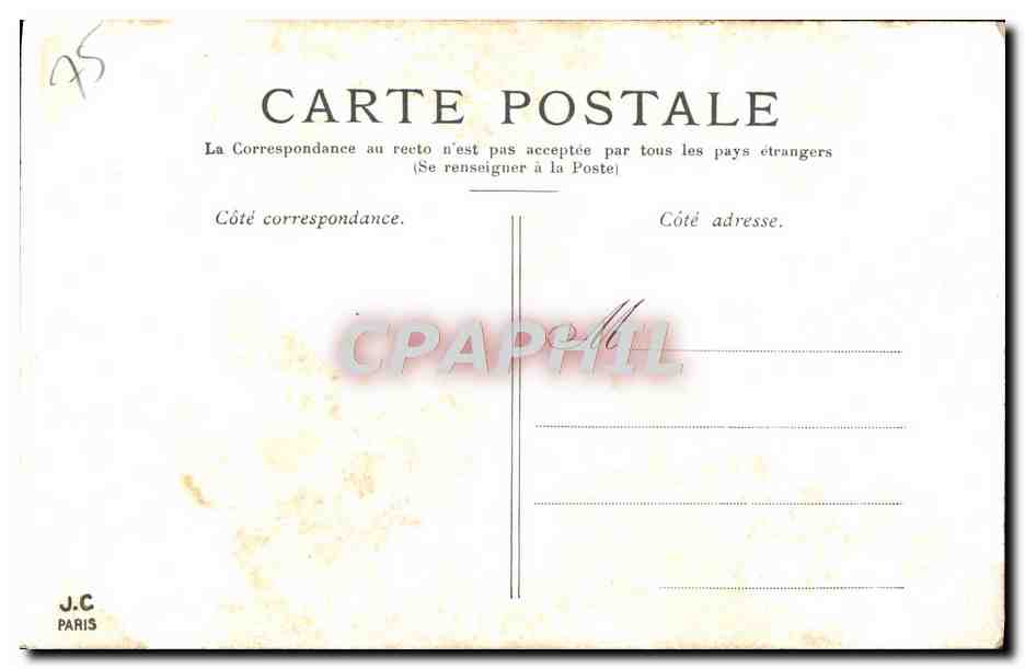 CPA Paris Les Invalides — Rückseite