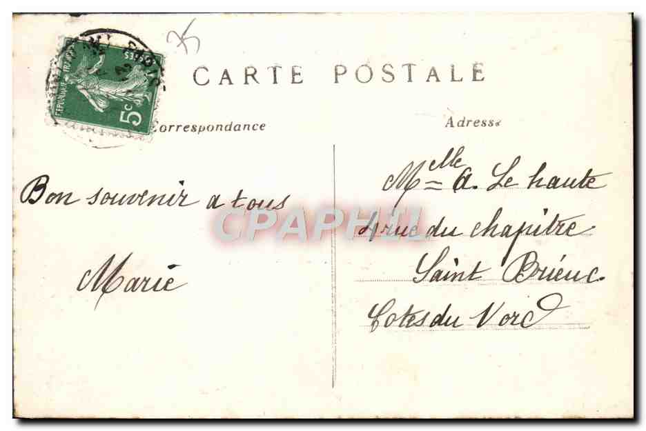 CPA Paris La Conciergerie Bateau Peniche  — Rückseite