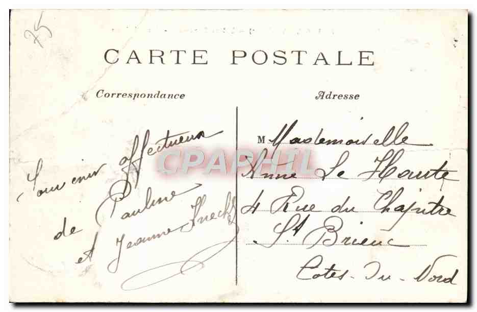 CPA Paris Buttes Chaumont Vue Generale — Verso