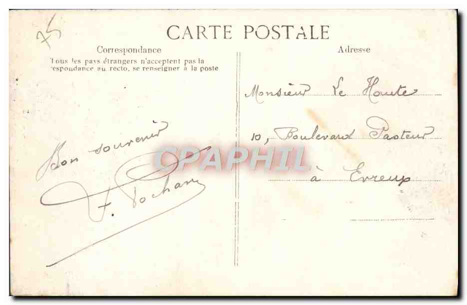 CPA Paris Rue de Rivoli — Rückseite