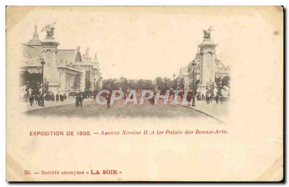 CPA Paris Exposition De 1900 Avenue Nicolas et les Palais des Beaux Arts 
