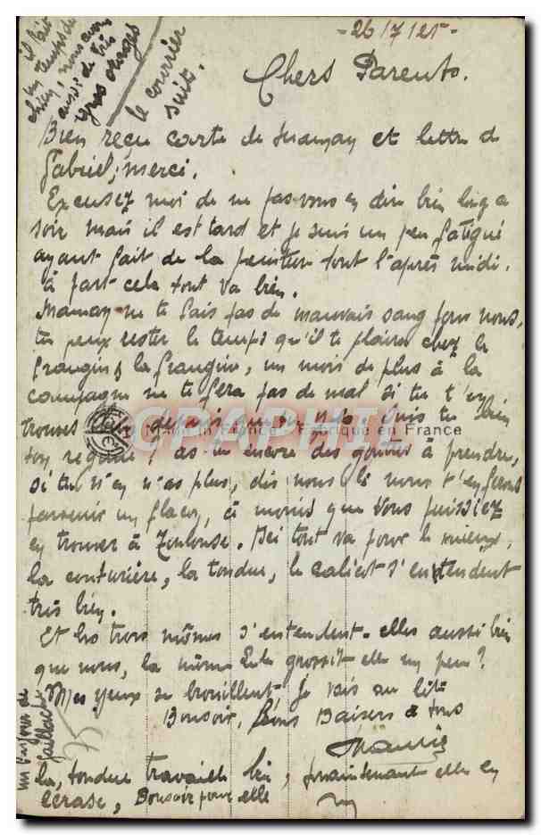 CPA Paris Exposition des Arts decoratifs Vue de Nuit Tour Eiffel Citroen  — Verso