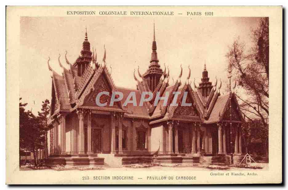 CPA Paris Exposition Coloniale Internationale 1931 Section Indochine Pavillon du Cambodge 