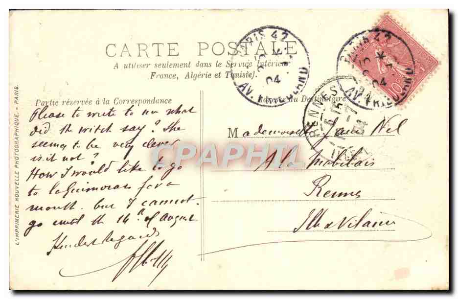 Paris — Le Jardin des Tuileries et l'Arc-de-Triomphe du Carrousel — LL. — N°44 — Rückseite