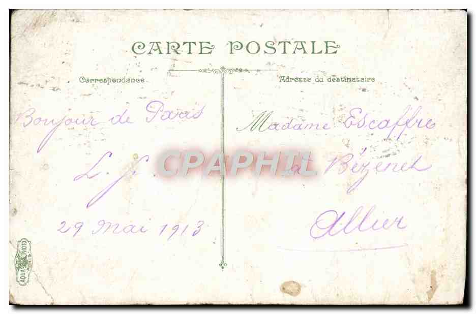 CPA Paris Chambre des Deputes — Rückseite
