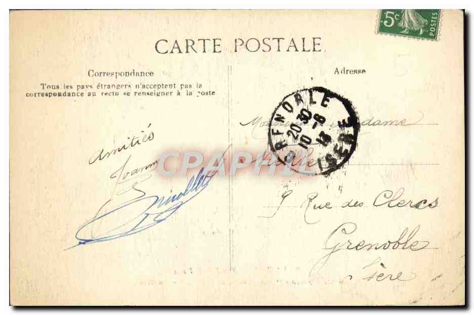 CPA Paris Barbizon Hotel de la Foret Eug Masson Les moulins de Cayeux  — Rückseite