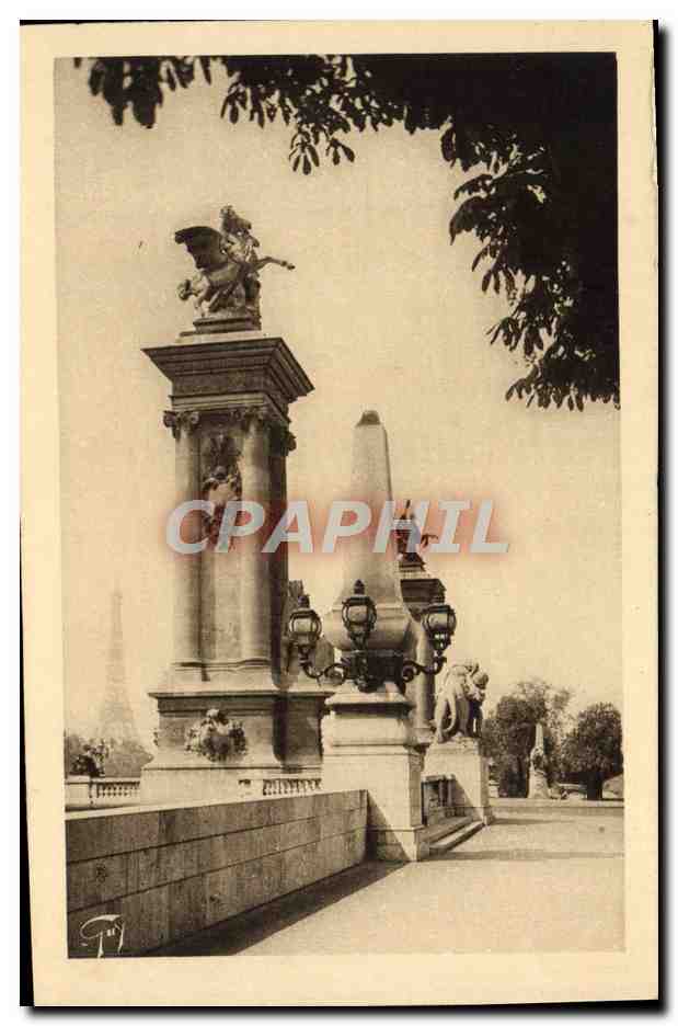CPA Paris Et Ses Merveilles Detail du pont Alexandre III