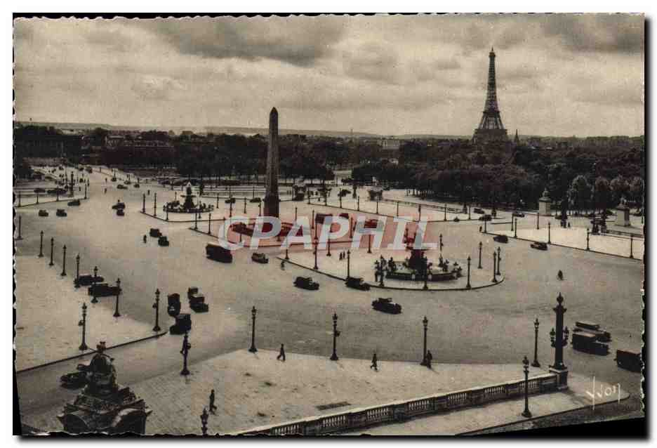 CPA Paris Et Ses Merveilles la Concorde Tour Eiffel