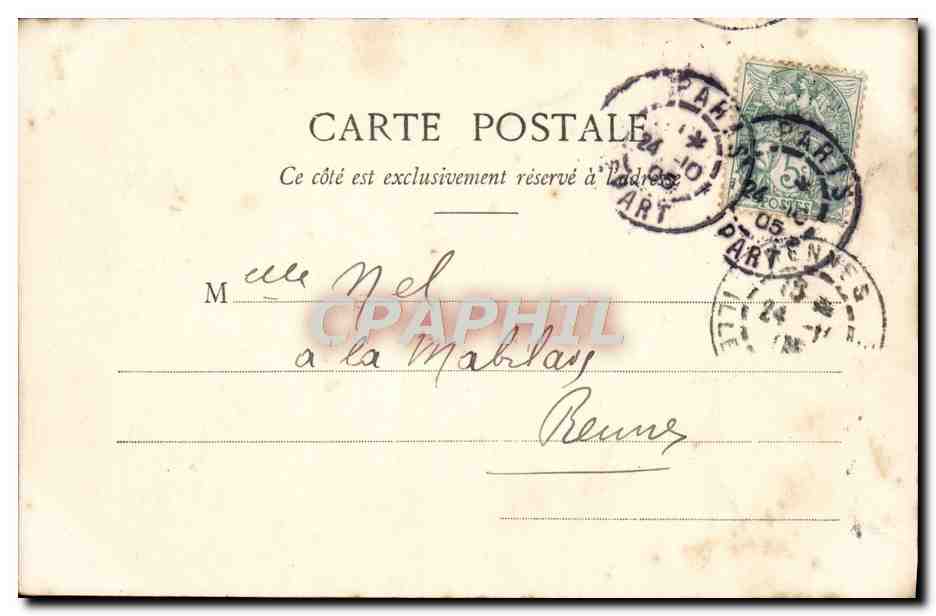 CPA Paris Eglise de la Madeleine — Rückseite