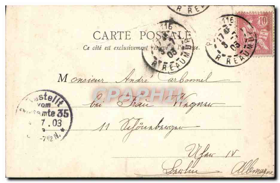 CPA Paris Fontaine Medicis Luxembourg  — Rückseite