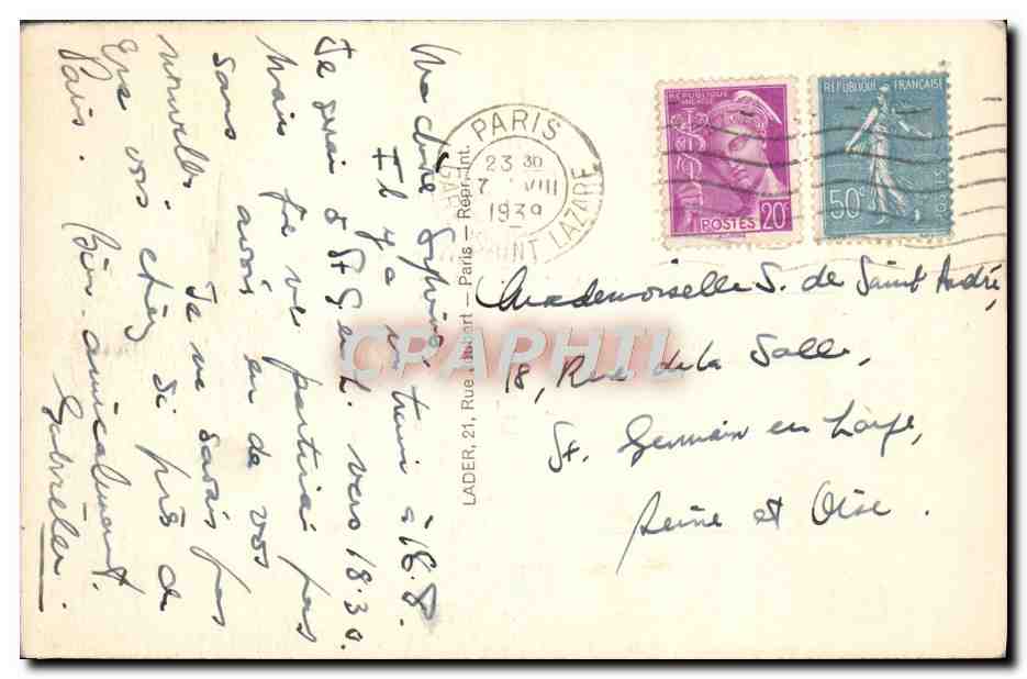 CPA Paris Le Luxembourg Enfants — Rückseite