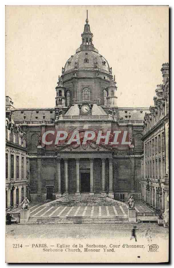 CPA Paris Eglise de la Sorbonne Cour d'honneur