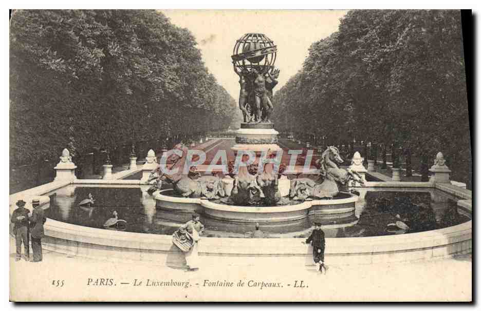CPA Paris Le Luxembourg Fontaine de Carpeaux