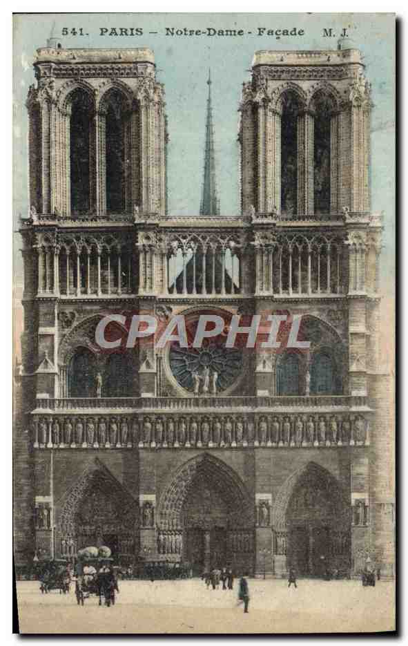 CPA Paris Notre Dame Facade