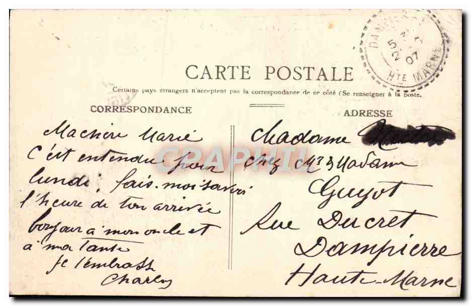 CPA Paris Un Coin des Champs Elysees — Rückseite