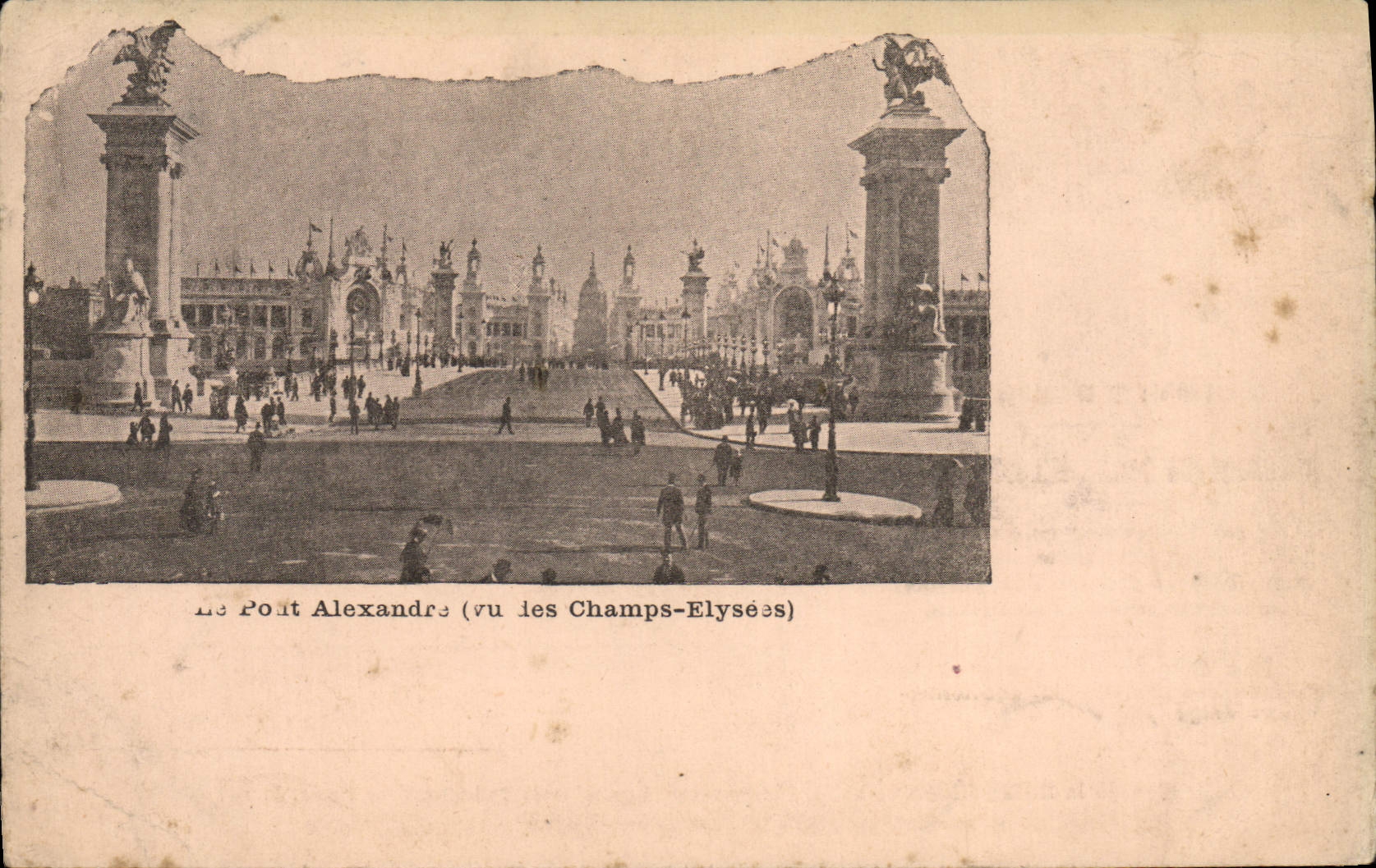 CPA Paris Port Alexandre Champs Elysees publicite Societe Generale Assurances