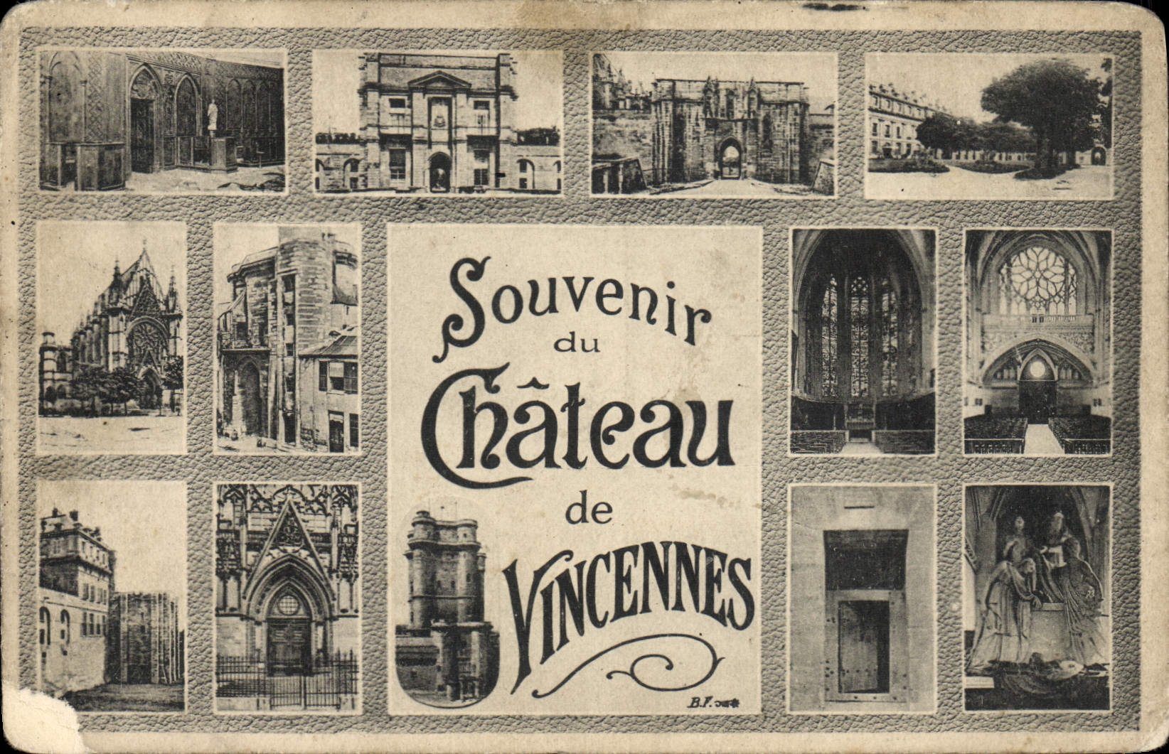 Château de Vincennes — Souvenir du Château de Vincennes — B.F. éditeur - Recto