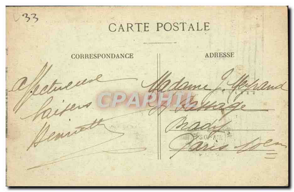 CPA Bordeaux Details Du Monument des Girondins Flamme Cheques postaux — Verso