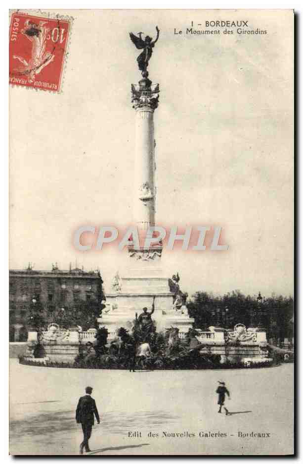 CPA Bordeaux Le Monument des Girondins