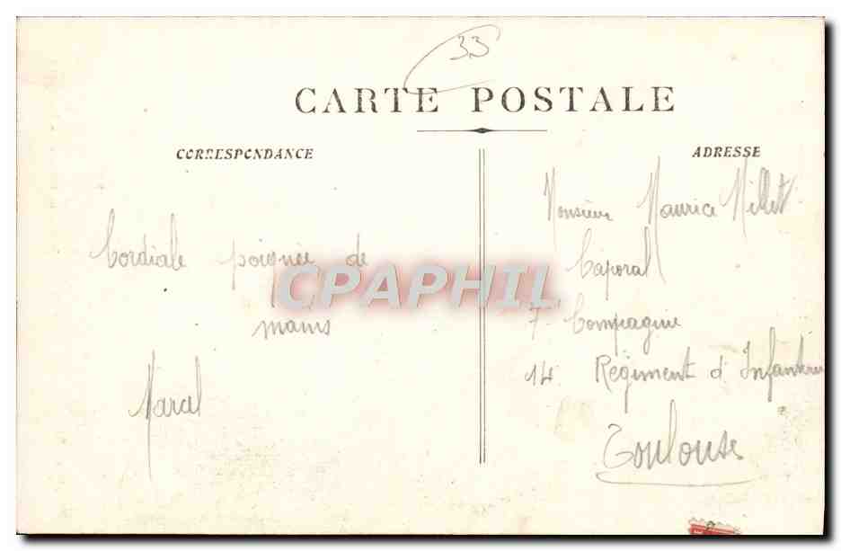 CPA Bordeaux Le Monument des Girondins — Verso