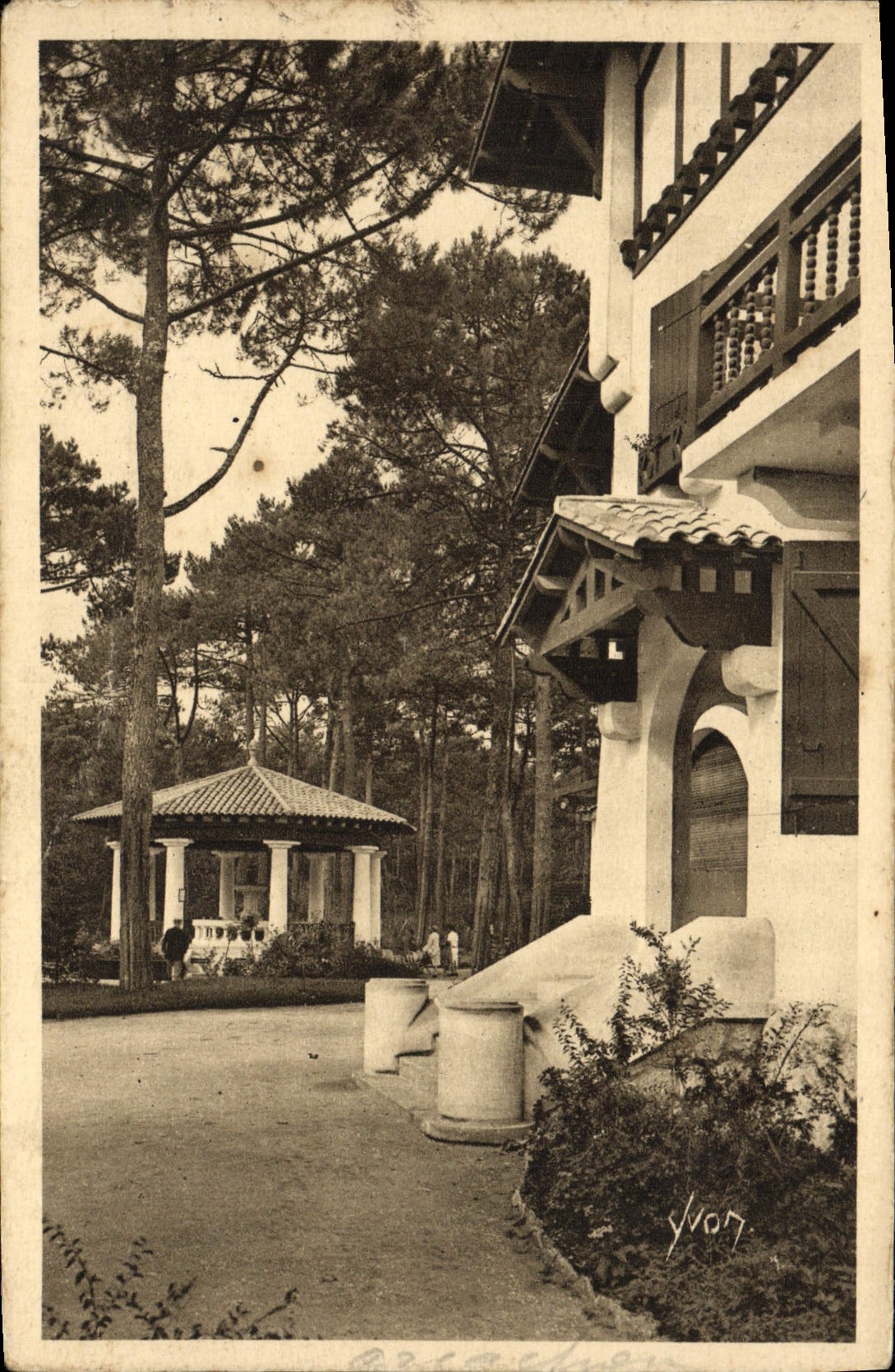 CPA Moulleau Arcachon La source Sainte Anne Entree de l'etablissement thermal