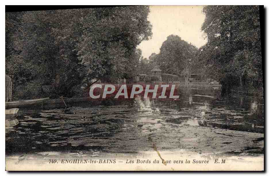 Enghien-les-Bains — Les Bords du Lac vers la Source — E.M.