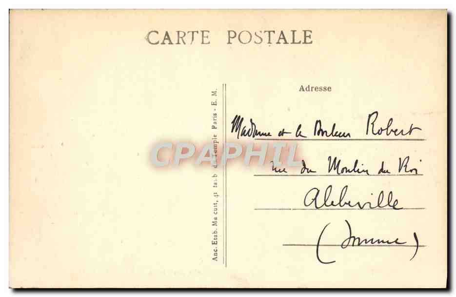 Enghien-les-Bains — Les Bords du Lac vers la Source — E.M. n°749 — Verso