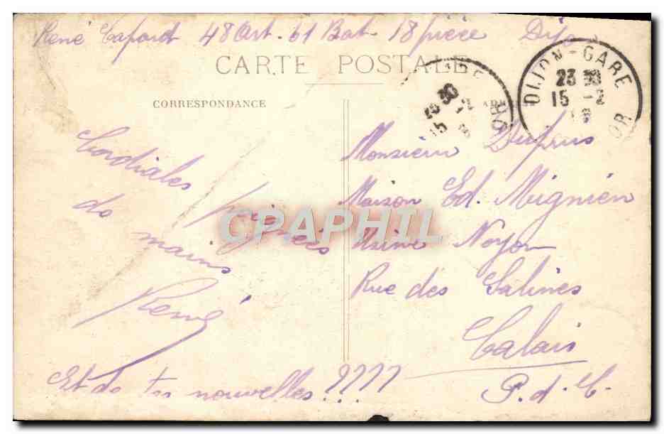 CPA Dijon Entree des Allees du Parc — Reverso
