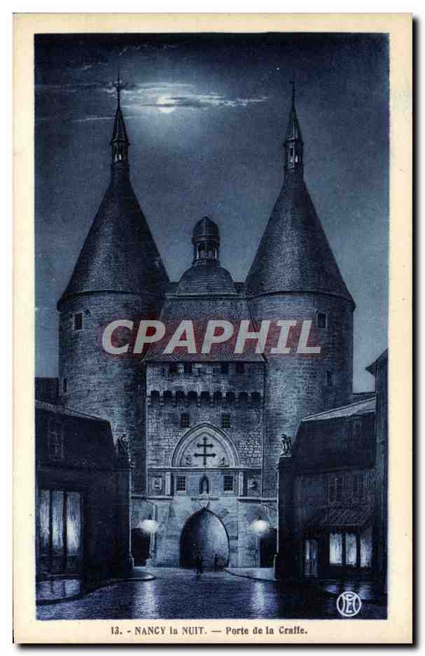CPA Nancy la Nuit Porte de la Craffe