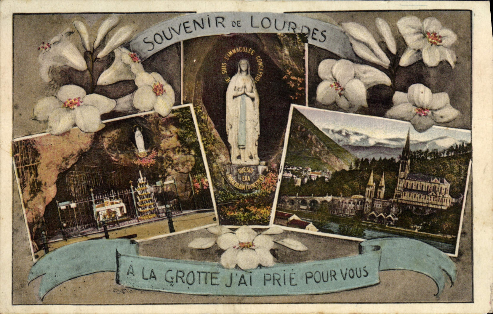 CPA Lourdes Grotte Vierge 