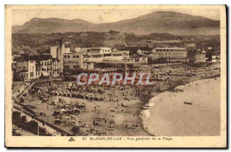 St-Jean-de-Luz — Vue générale de la Plage — éditeur anonyme, n° 87