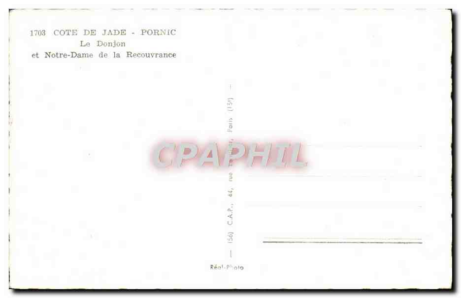 CPM Cote De Jade Pornic Le Donjon et Notre Dame de la Recouvrance — Rückseite