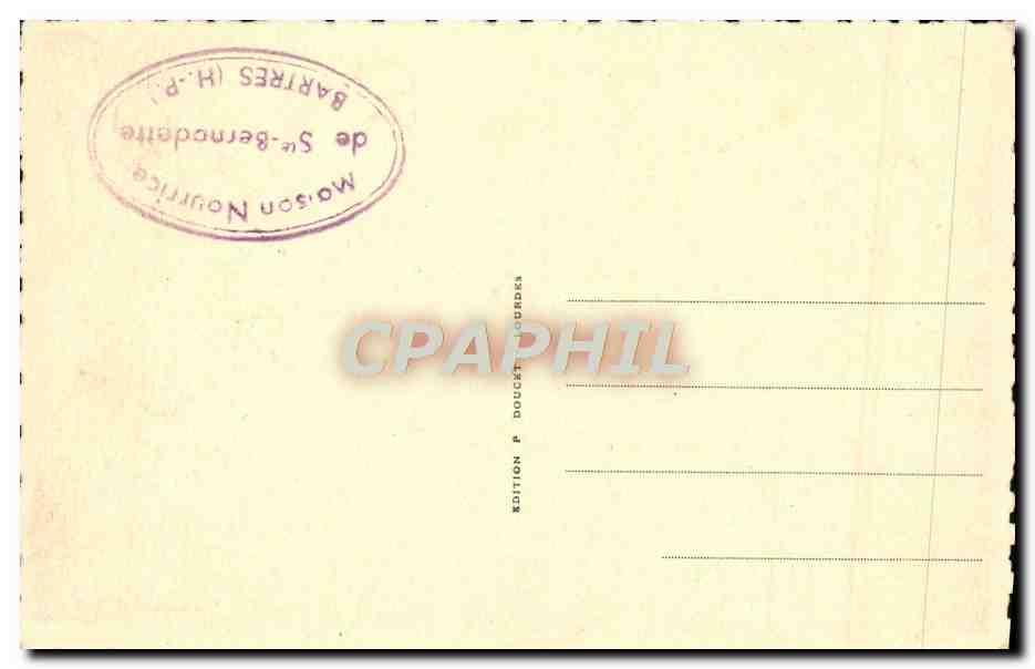 CPA Bartres Bernadette Moutons Lourdes — Rückseite