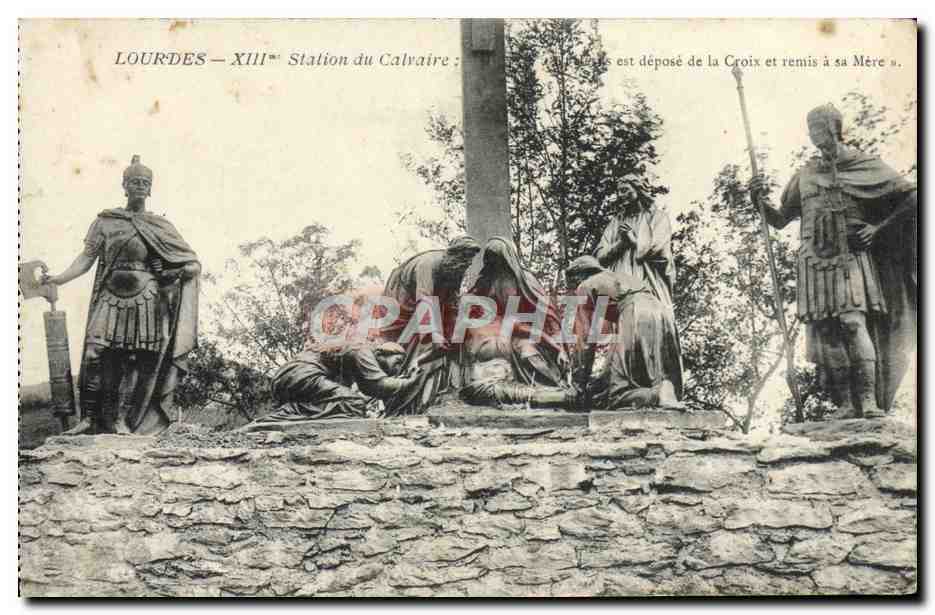 CPA Lourdes 13eme Station du Calvaire