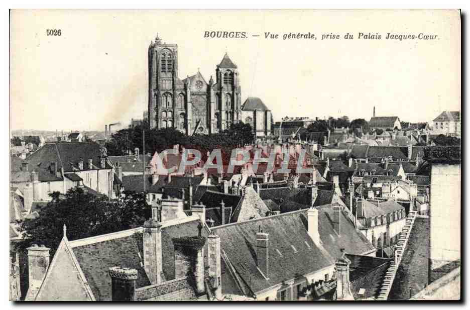 CPA Bourges Vue generale prise du Palais Jacques Coeur 