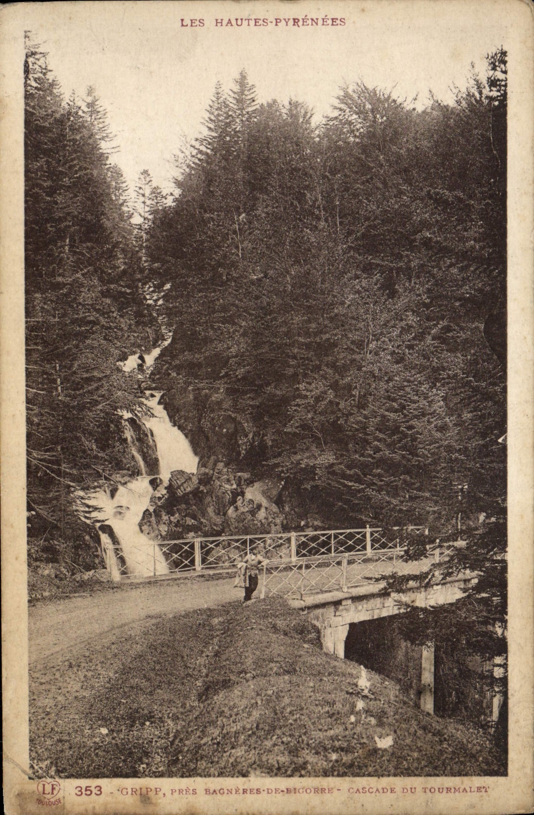 Griff, près Bagnères-de-Bigorre — Cascade du Tourmalet — Phototypie Labounou, Toulouse, n°353
